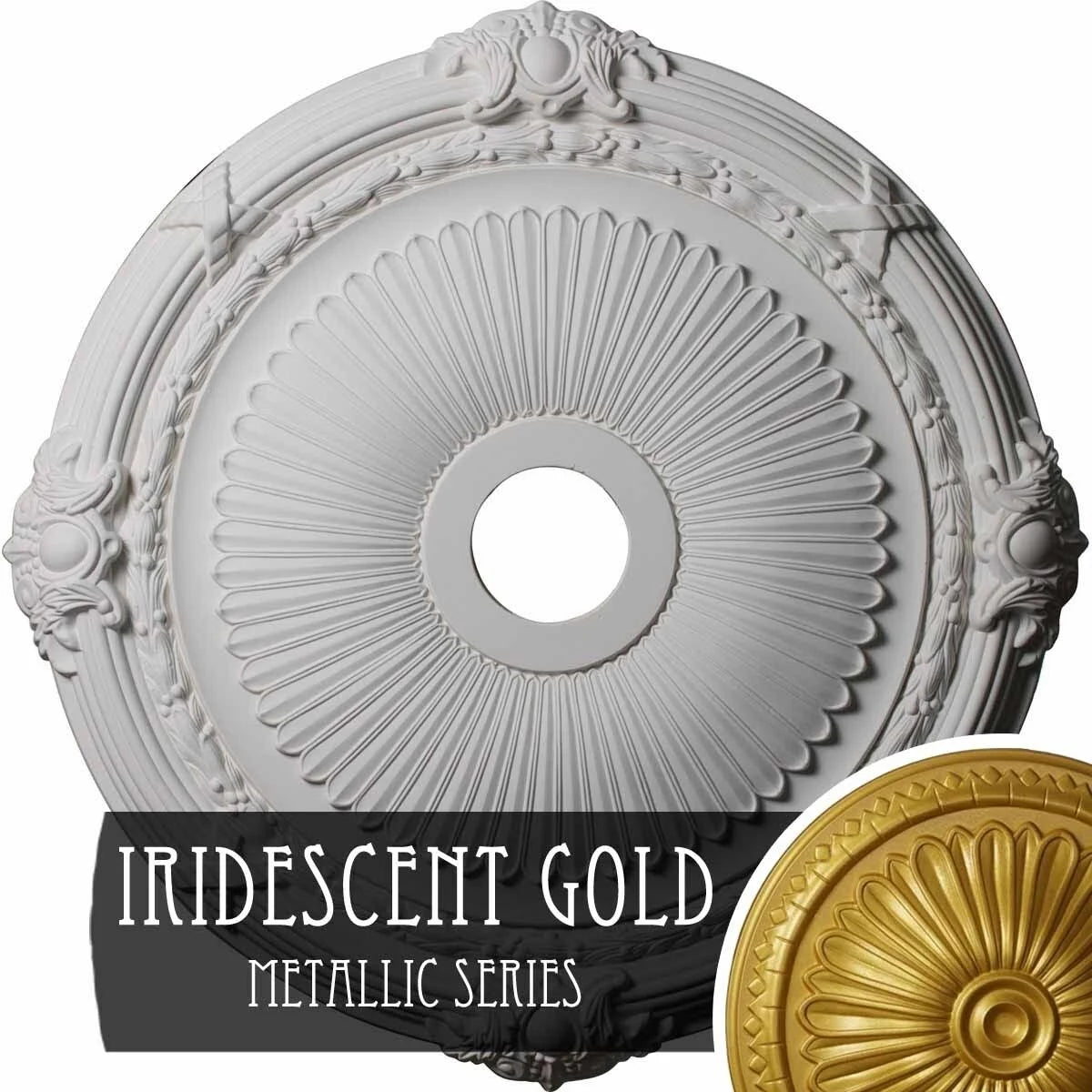 Iridescent Gold Ceiling Medallion E29330
