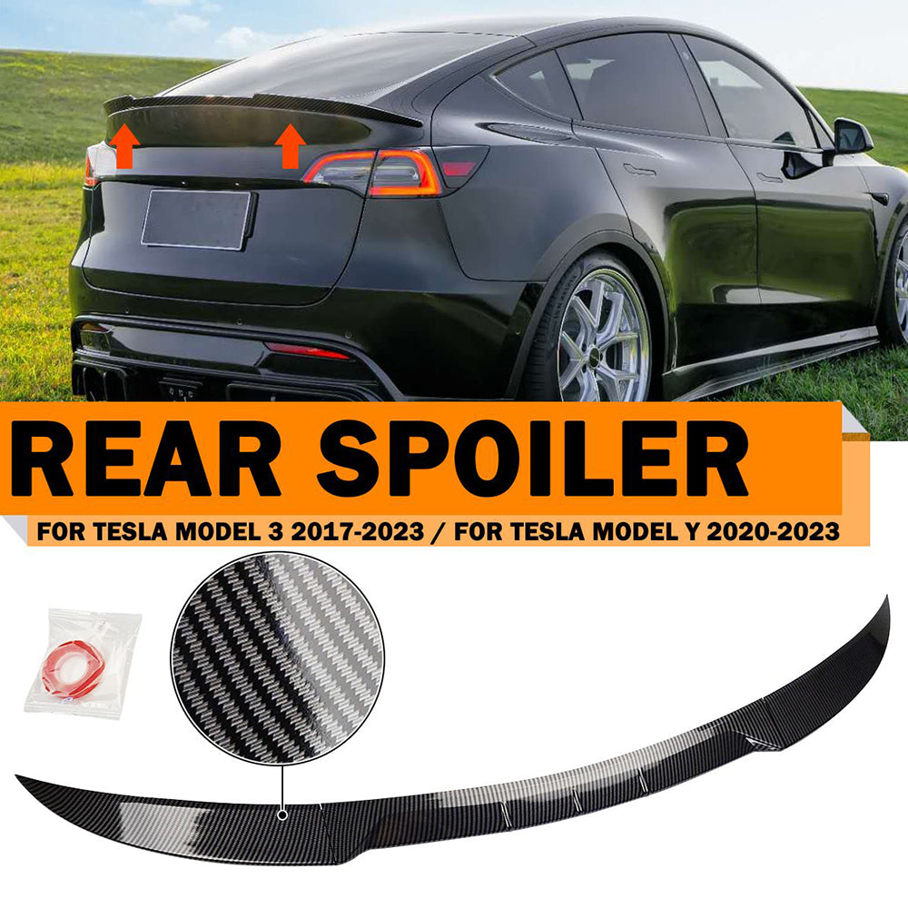 Carbon Fiber Look ABS Rear Spoiler Tail Wing F7943