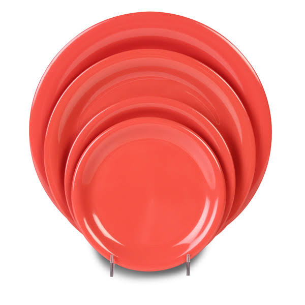 Orange 7 1/4x22 Narrow Rim Plate, Melamine, Pack of 6 B61447
