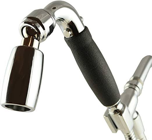 High Sierra Solid Metal Handheld Shower Head Kit with Slip-Free Grip E576