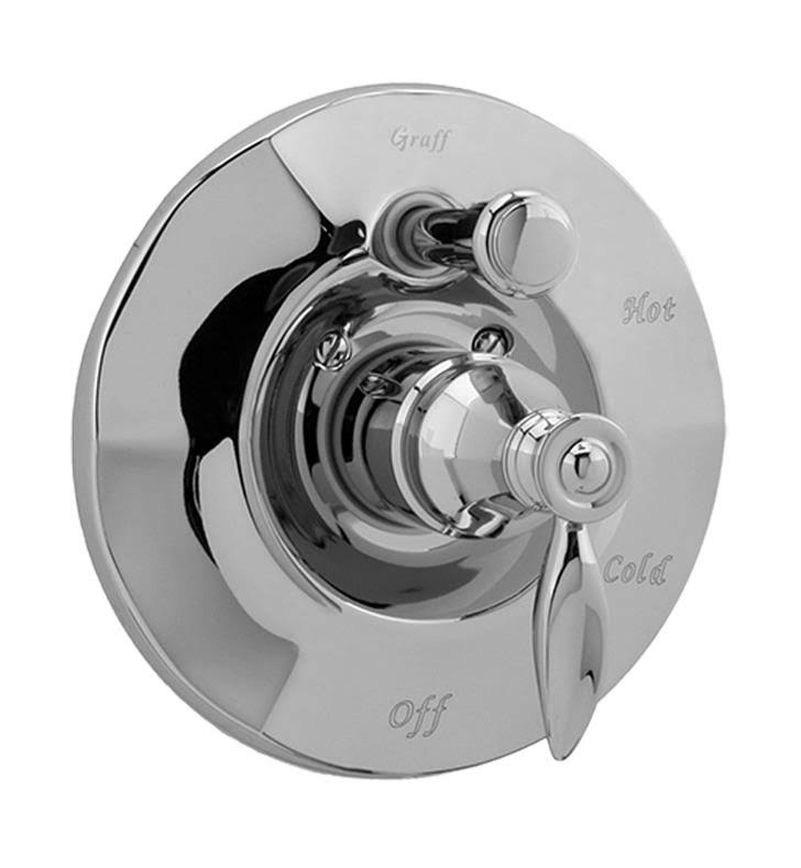 18K Gold Plated Pressure Balancing Valve Trim Plate with Handle and Diverter G40469