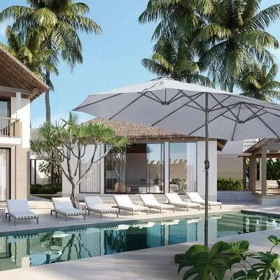 Light Gray Cantilever Umbrella U7858