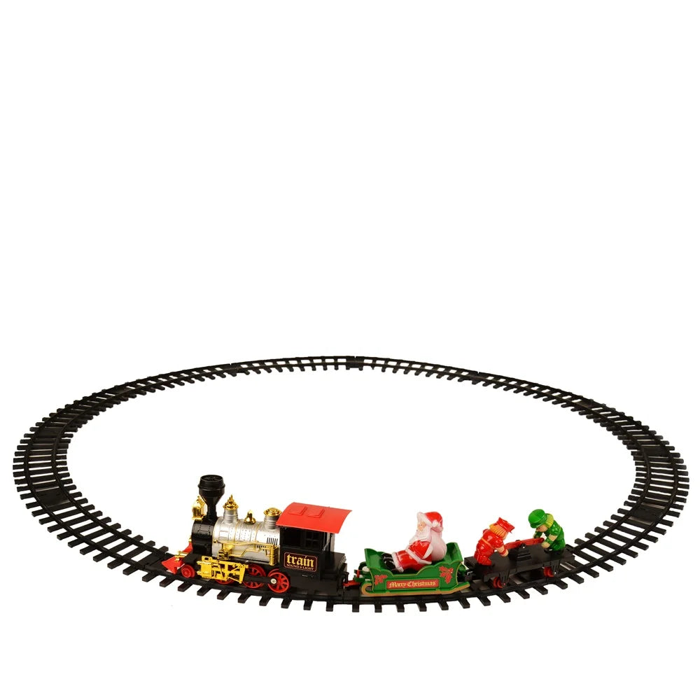 Electric Toy Battery Powered Train Set with Santa Clause and Nutcracker Car M951391