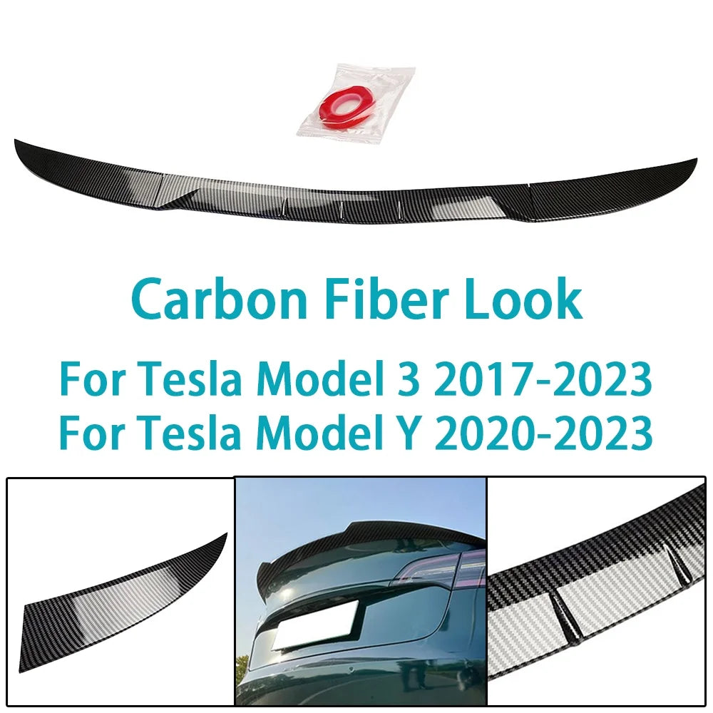 Carbon Fiber Look ABS Rear Spoiler Tail Wing F7943