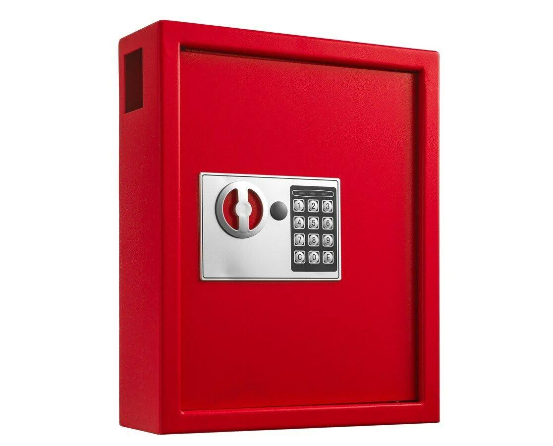 Red Steel Digital Lock Key Cabinet R135