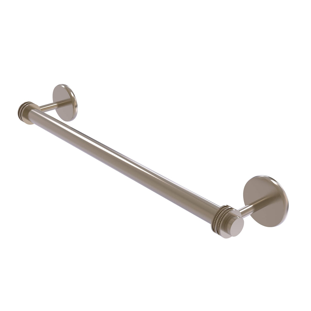 Antique Pewter 30-Inch Towel Bar with Dotted Detail L837