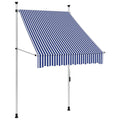 Manual Retractable Awning 39.4" Blue and White Stripes H3695