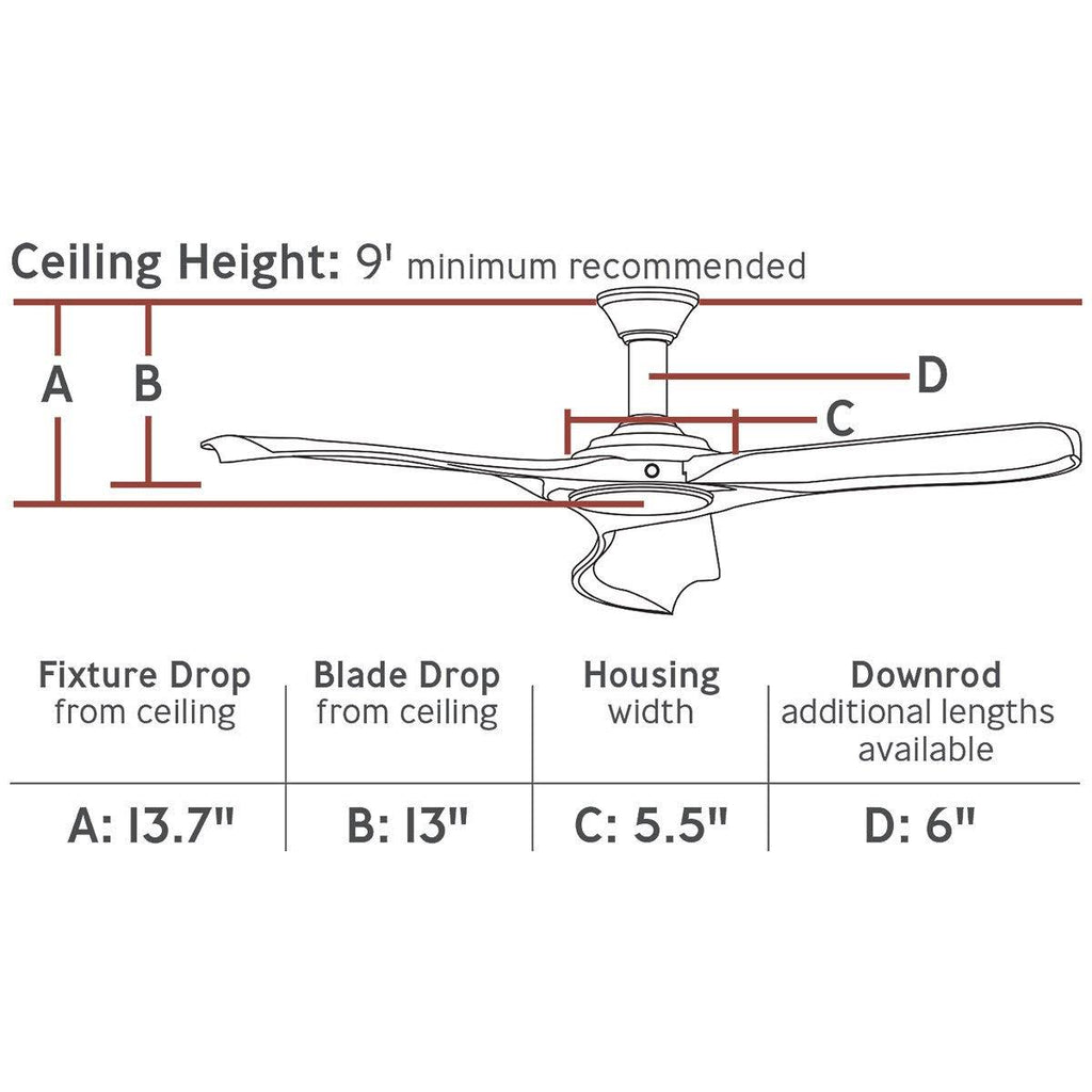 Brushed Steel Ceiling Fan with Light M552057