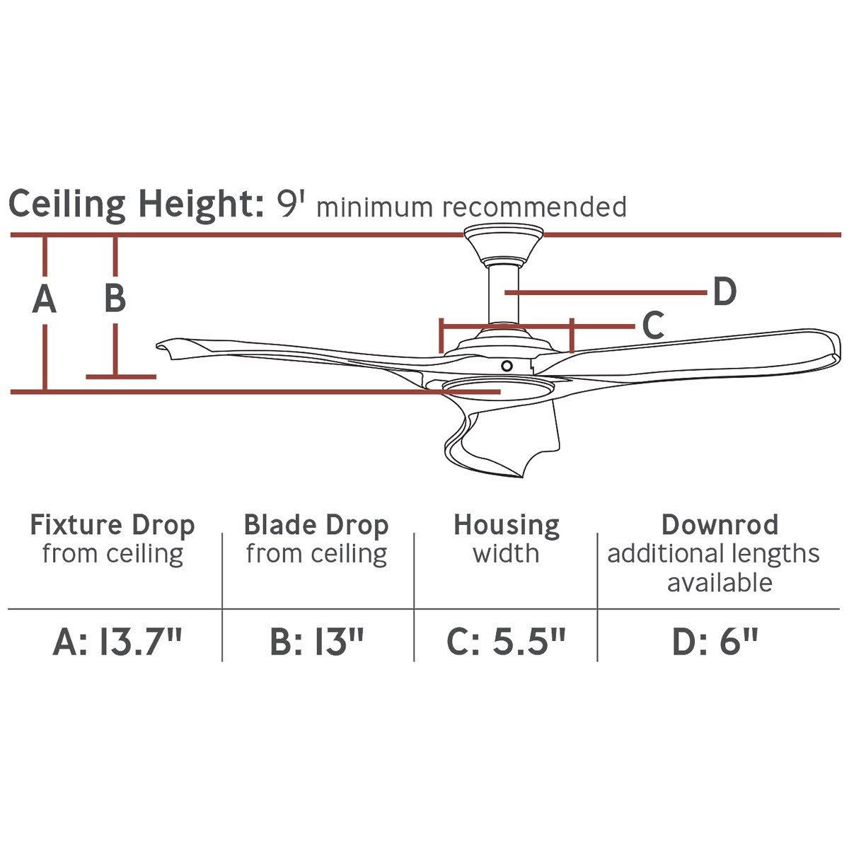 Brushed Steel Ceiling Fan with Light M552057