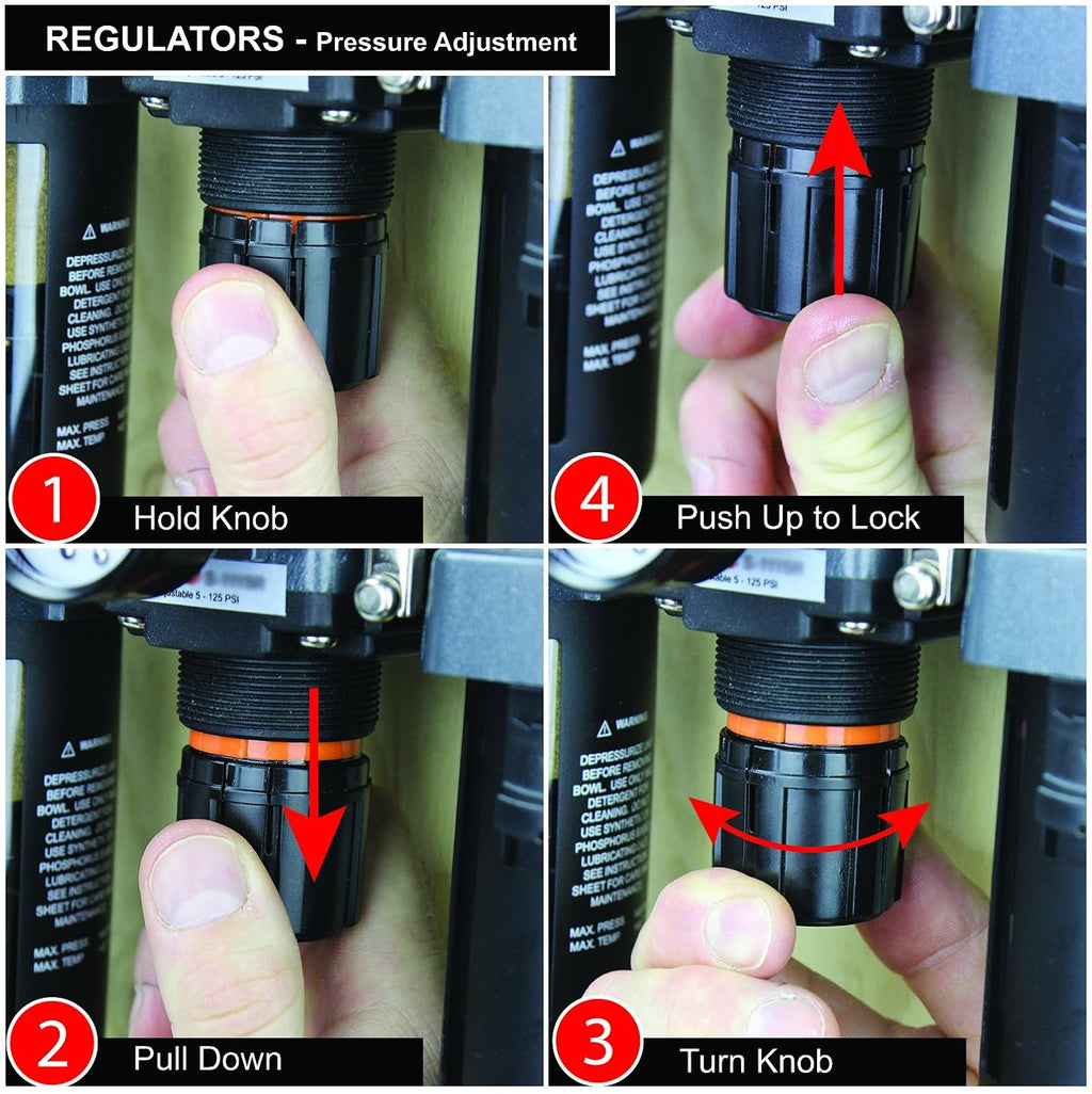 1/4 NPT Mini Polycarbonate Air Filter Regulator and Lubricator System Pack of 2 U254
