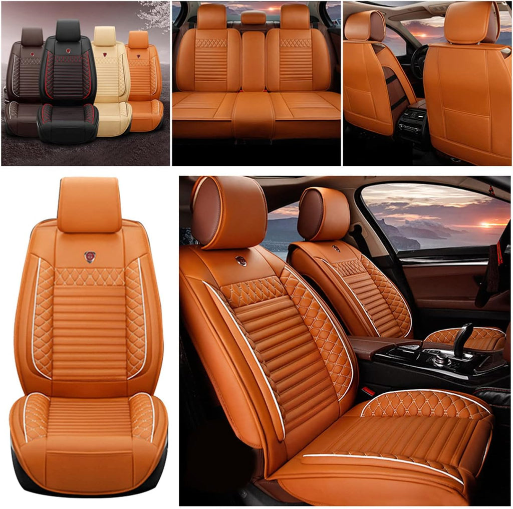 Orange PU Leather Car Seat Cover N1439