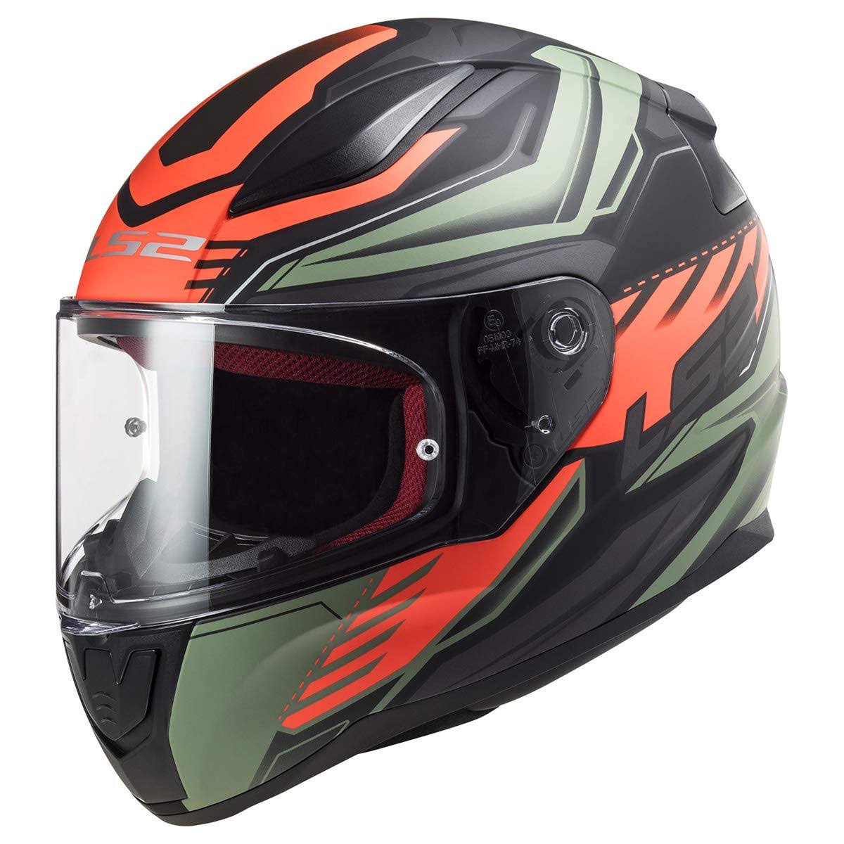 Matte Black / Red / M. Green Street Helmets T895