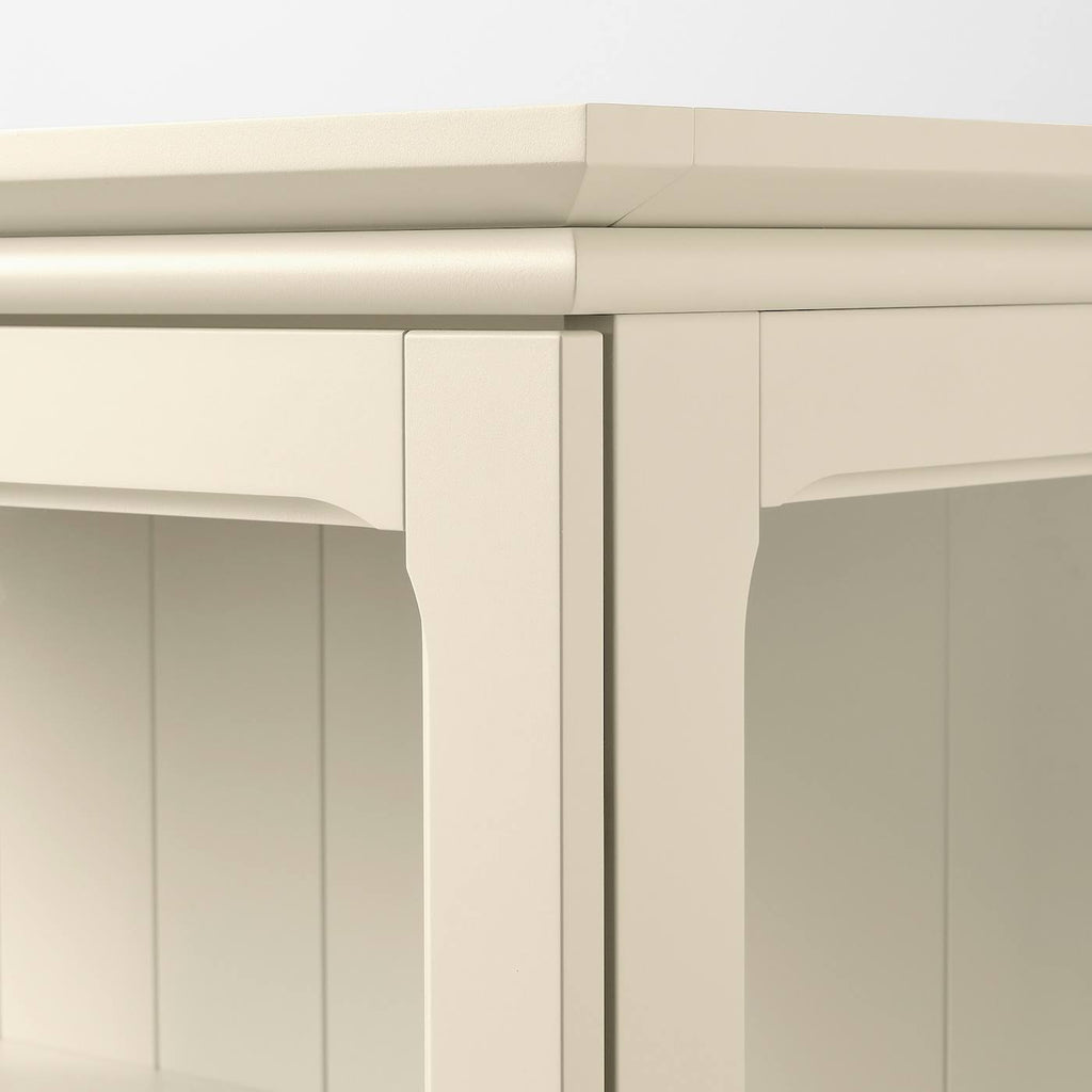 Light Beige Cabinet with Glass Doors G651895