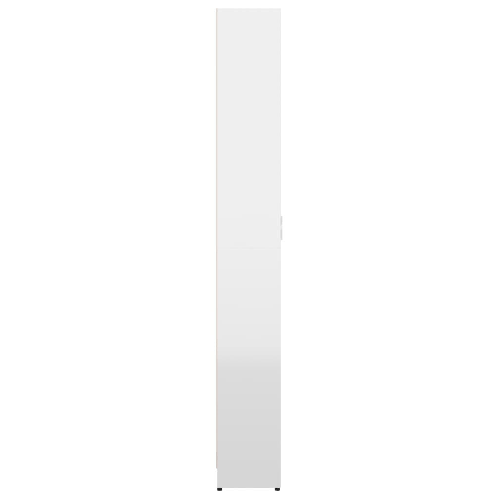 High Gloss White Hallway Wardrobe Chipboard X562932