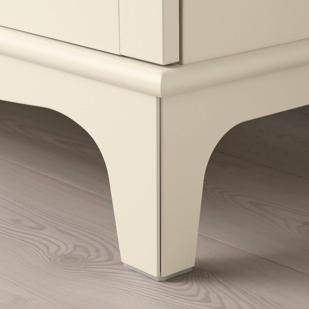 Light Beige Cabinet with Glass Doors G651895