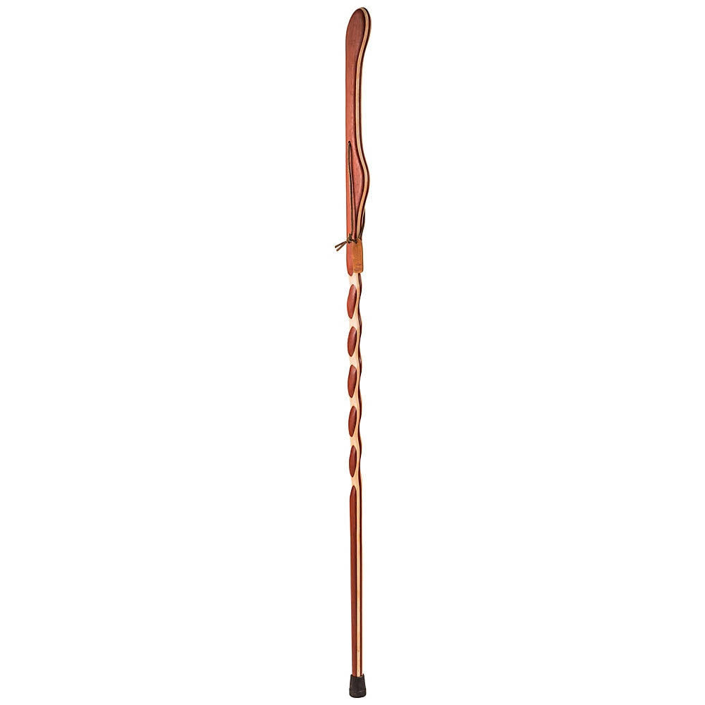 Twisted Laminated Padauk Maple Walking Stick B8438