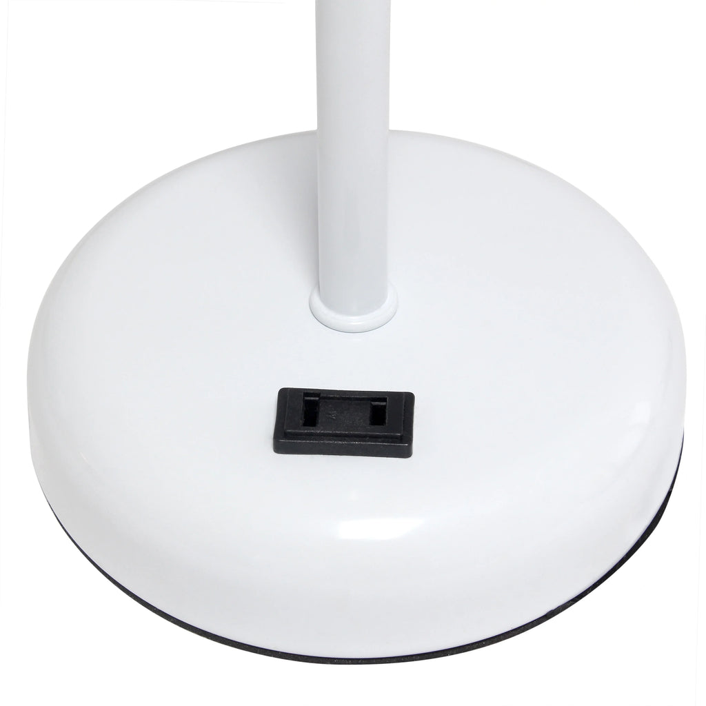 White Stick Lamp with Fabric Shade H4840