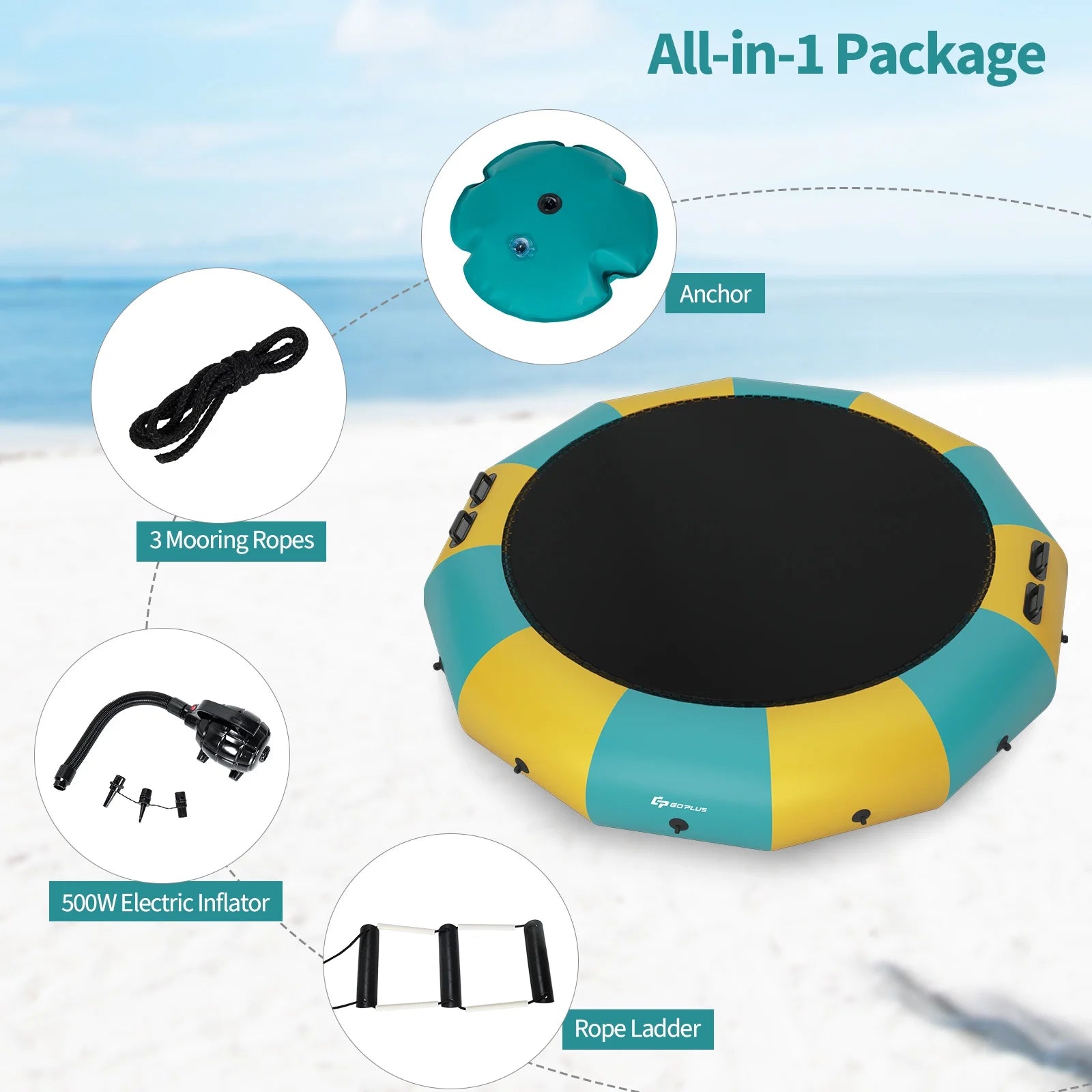 12FT Inflatable Water Trampoline S678617