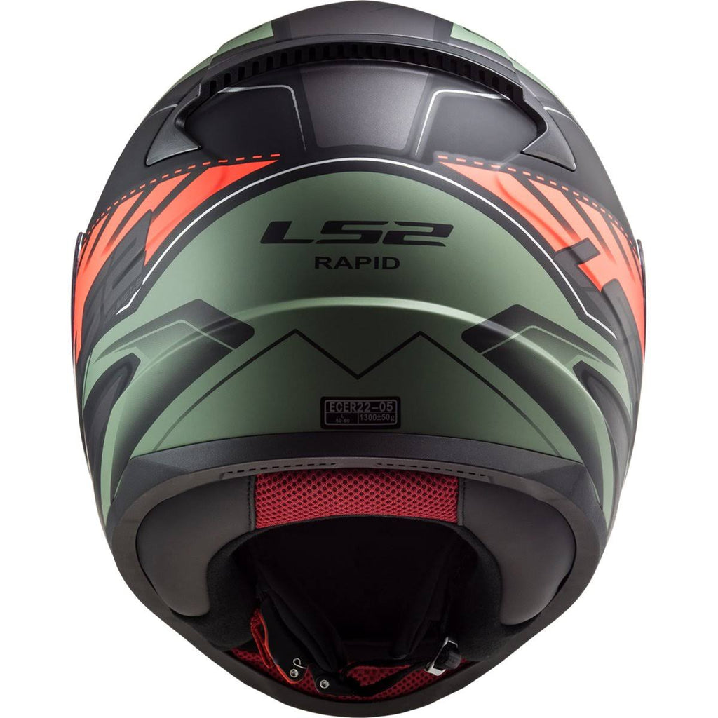 Matte Black / Red / M. Green Street Helmets T895