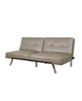 Gray Leather Convertible Sofa V158553
