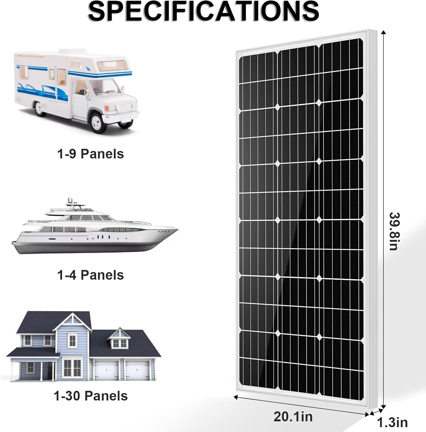 100 Watt 12 Volt Monocrystalline Solar Panel N36771