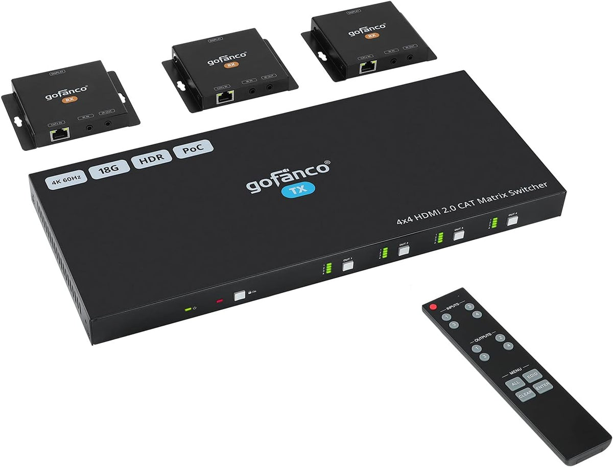 1x2 HDMI Extender Splitter Full HD 1080p Over Ethernet Cable with HDMI Loopout K242