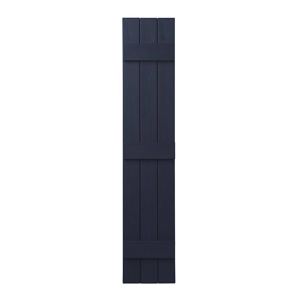 Dark Navy 59x22 H x 11x22 W Closed Board and Batten Shutter S702514