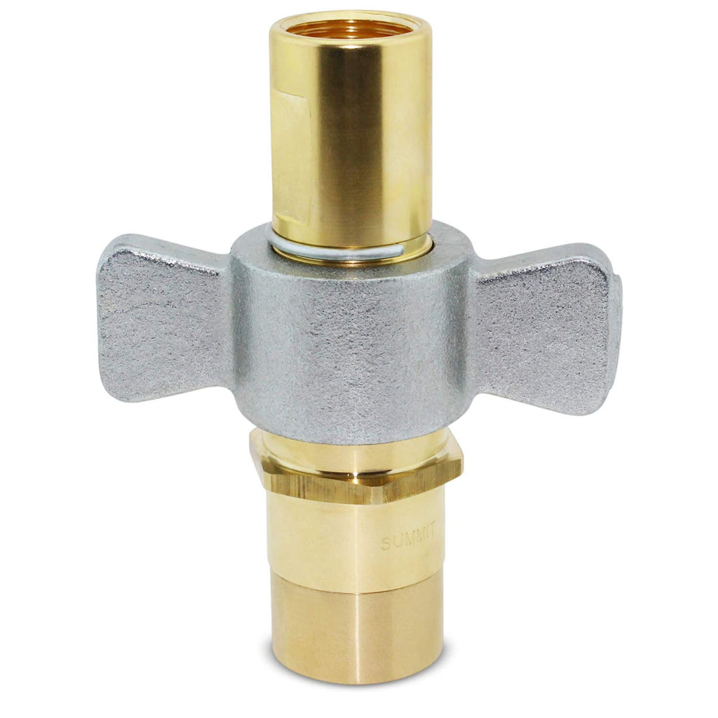 1" NPT Wet-Line Wing Nut Hydraulic Quick Disconnect Coupler Set of 2 U764586