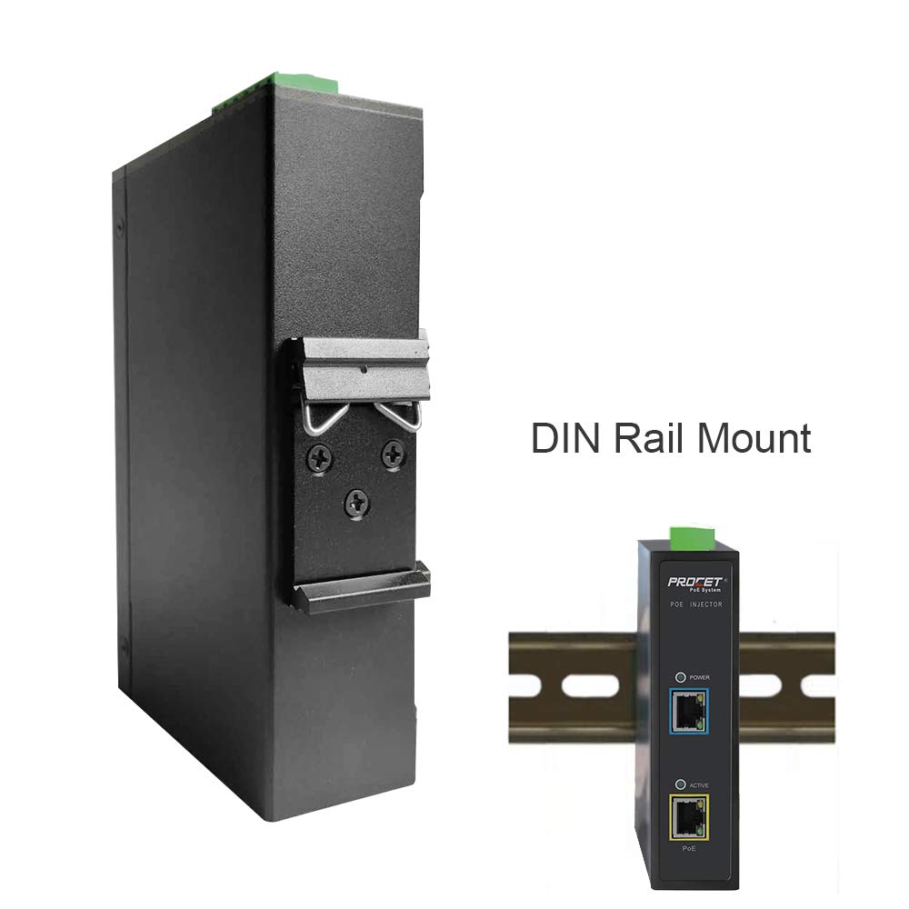 Industrial Gigabit DIN Rail PoE Injector Adapter 95W 55V Metal case Y7573