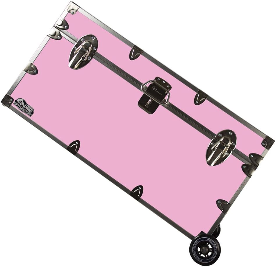 Hot Pink 32 x 18 x 16.5 Inches Lockable Trunk with Wheels I3291