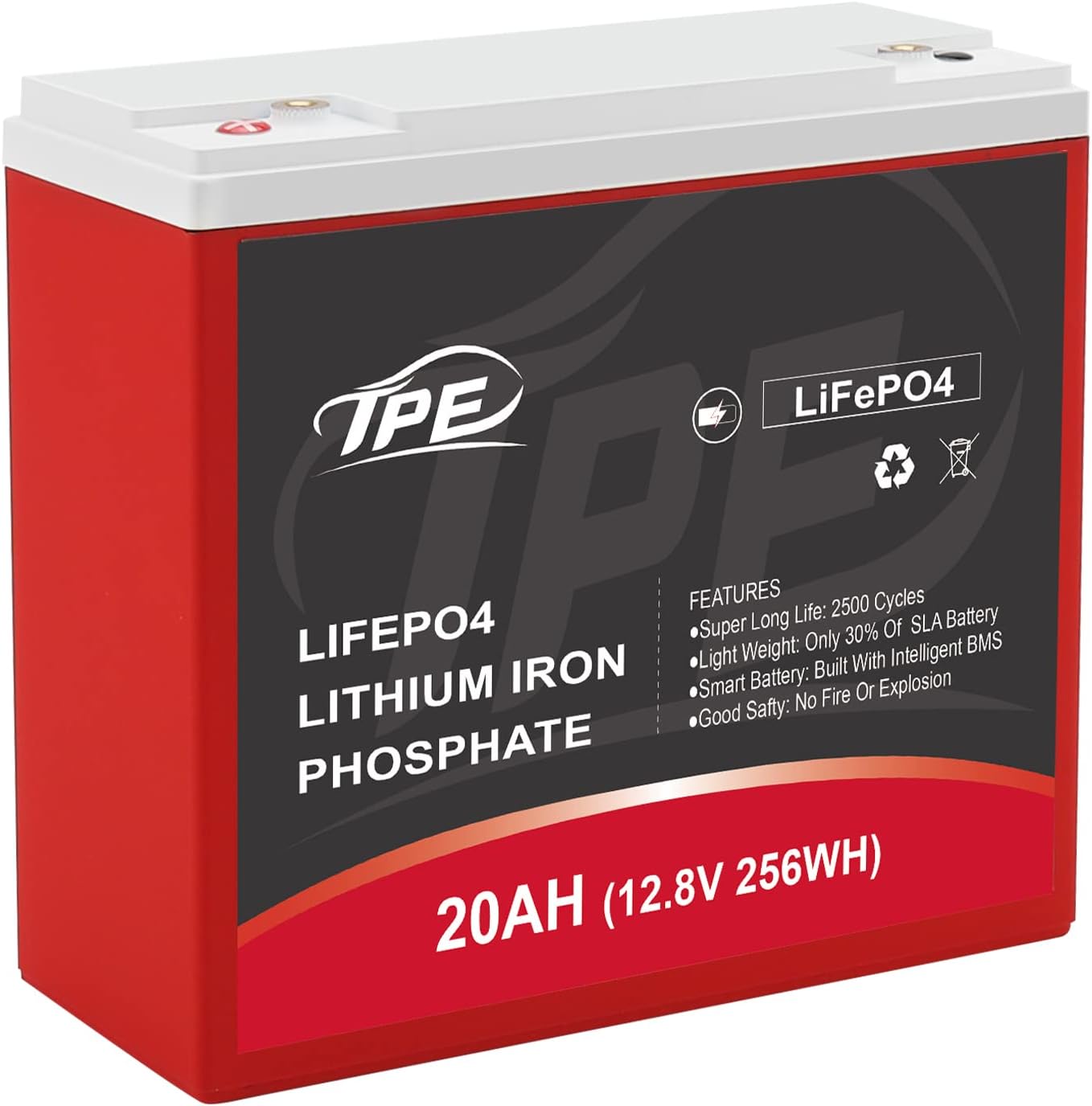 12V 100AH Deep Cycle Lithium Iron Phosphate Battery with Built-in BMS P35909
