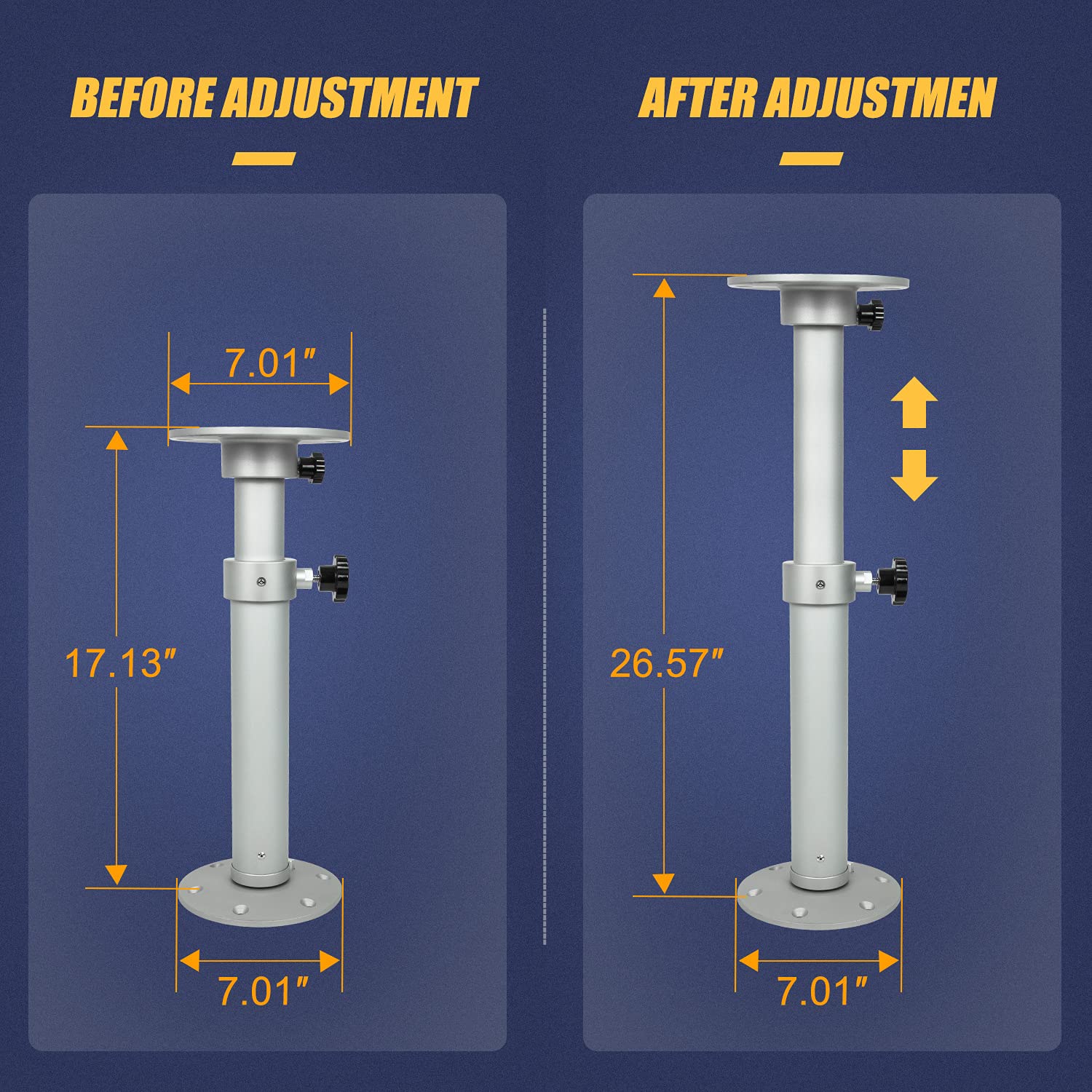 Adjustable Detachable Table Pedestal Stand Base Kit Y153096