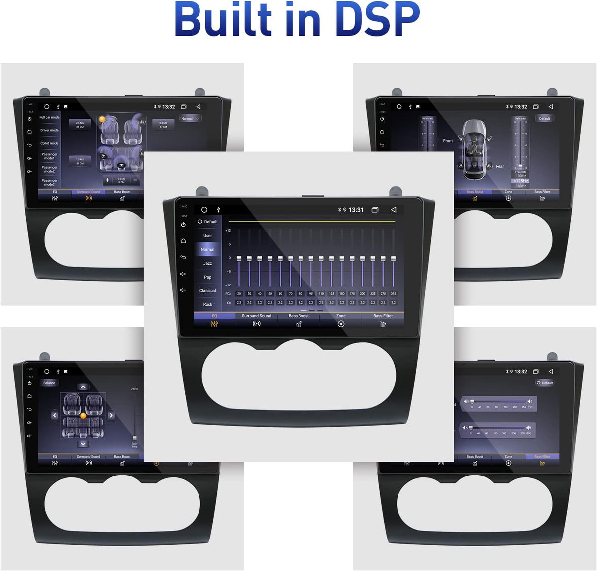 Car Radio Navigation Stereo with Carplay Android Auto Bluetooth FM AM RDS AHD Rear View Camera H462