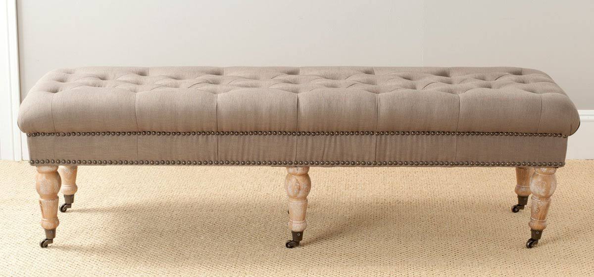 Tufted Bench, Taupe L4200