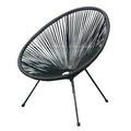 Black Acapulco Weave Lounge Chair, 2 Piece Set C89312