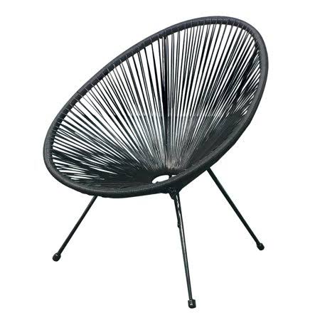 Black Acapulco Weave Lounge Chair, 2 Piece Set C89312