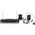 Dual Wireless Microphone System VHF High Band Microphone Set, 2 Mics, 2 Lapel Mic, Black S56622