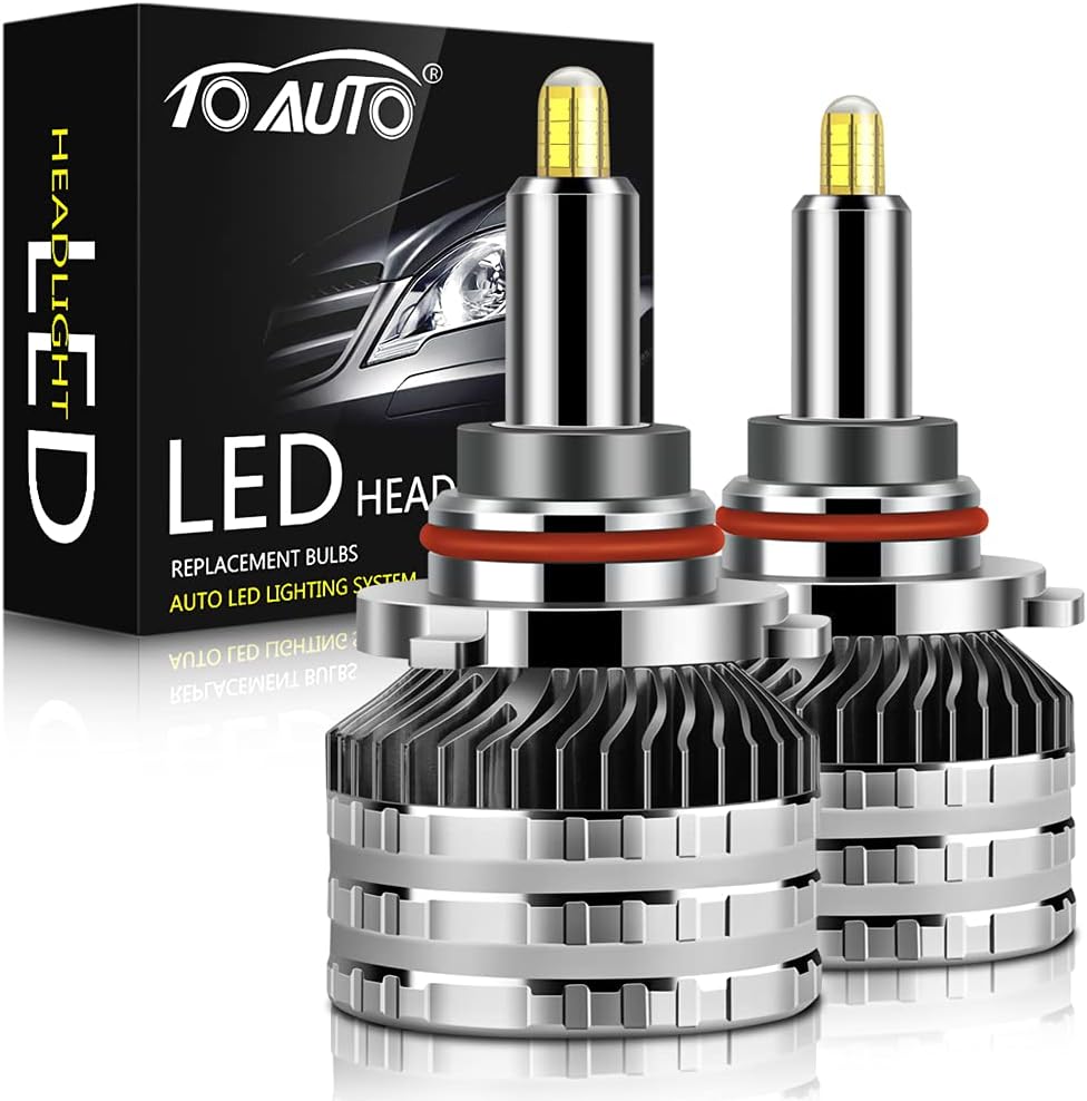 9005 9006 LED Headlight Bulbs, 6000K Cool White, HB3 HB4, IP68 Waterproof, Pack of 2 E80693