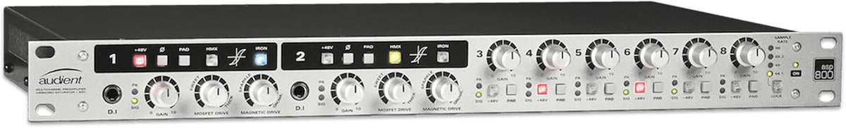 8 Channel Microphone Preamplifier with 2 XLR Mic Cables O1239