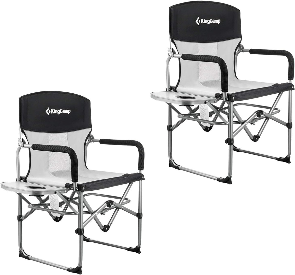 Folding Camping Directors Chair with Side Table Mesh Back G20618