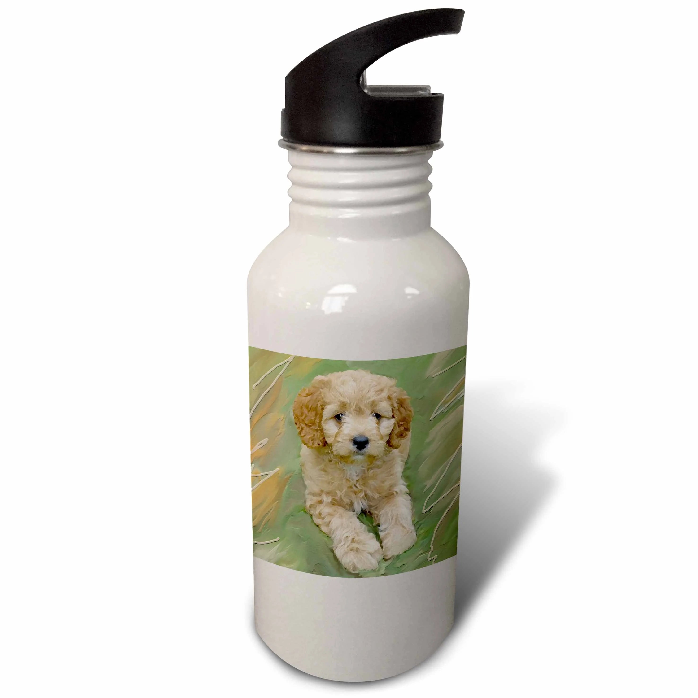 Miniature Poodle Puppy 21 oz Sports Water Bottle V816
