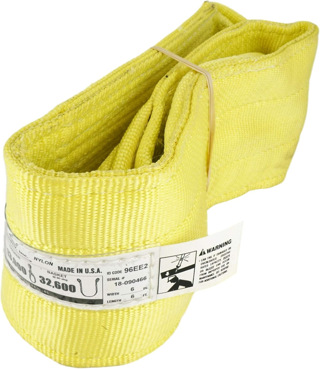 Nylon Lifting Slings, Eye & Eye, 2 Ply, 2 x 20', Pack of 2 I7437
