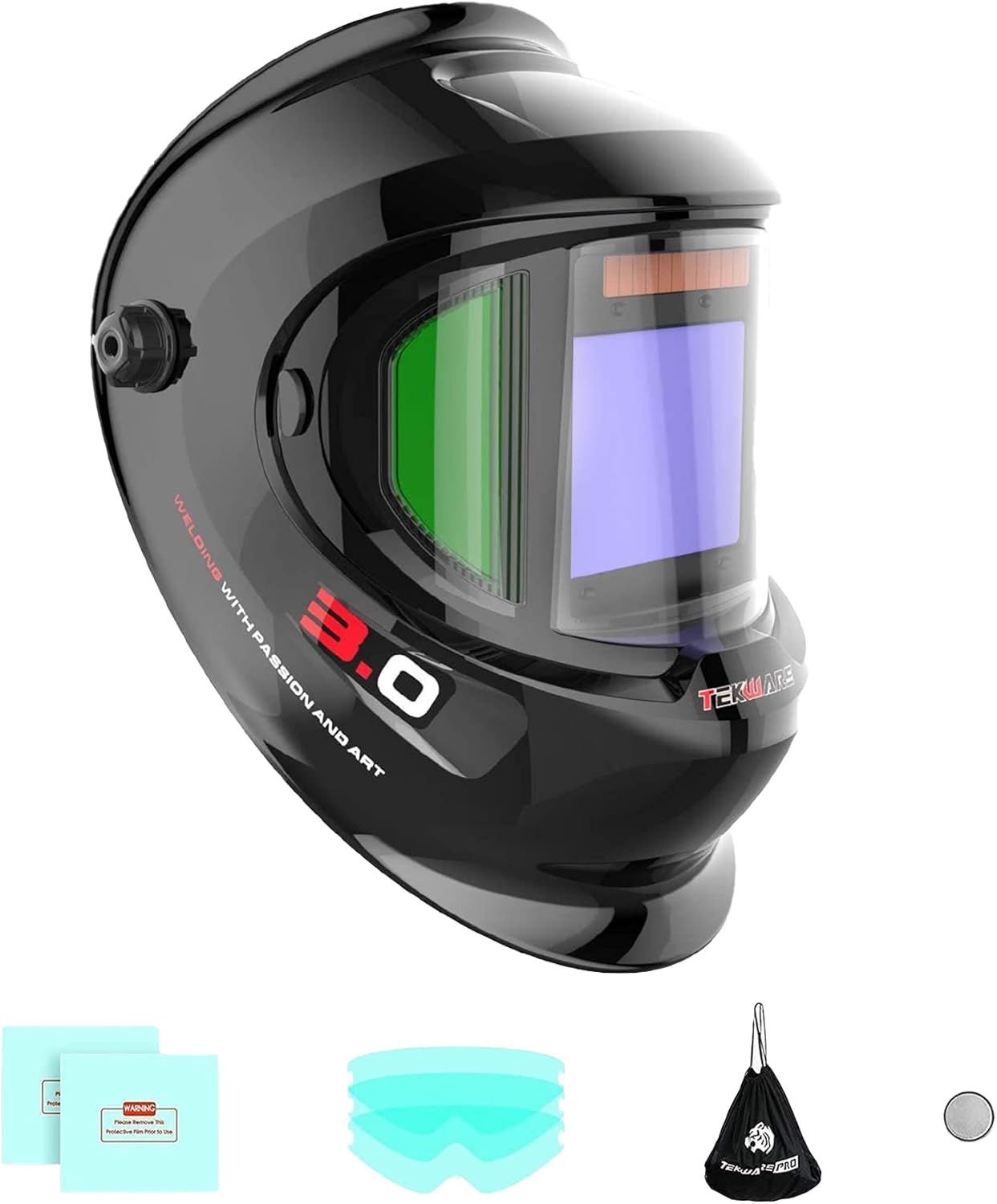 Welding Helmet Auto Darkening with 4 Arc Sensor Variable Shade D96057