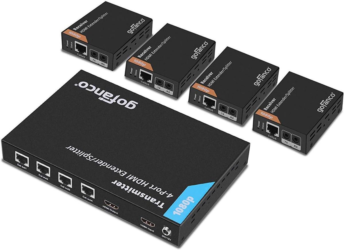 1x2 HDMI Extender Splitter Full HD 1080p Over Ethernet Cable with HDMI Loopout K242