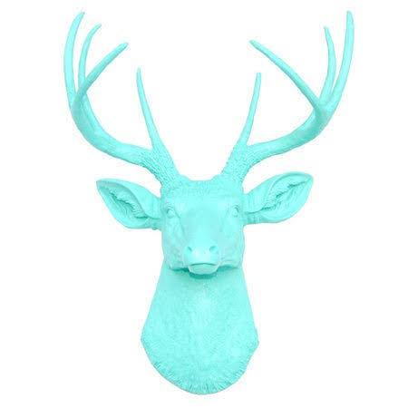 Light Aqua Faux Taxidermy Wall Decor S896900