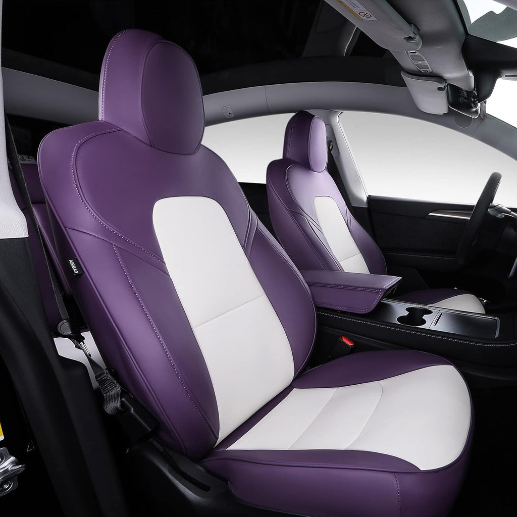Red PU Leather Car Seat Cover for Tesla Model 3 Q261