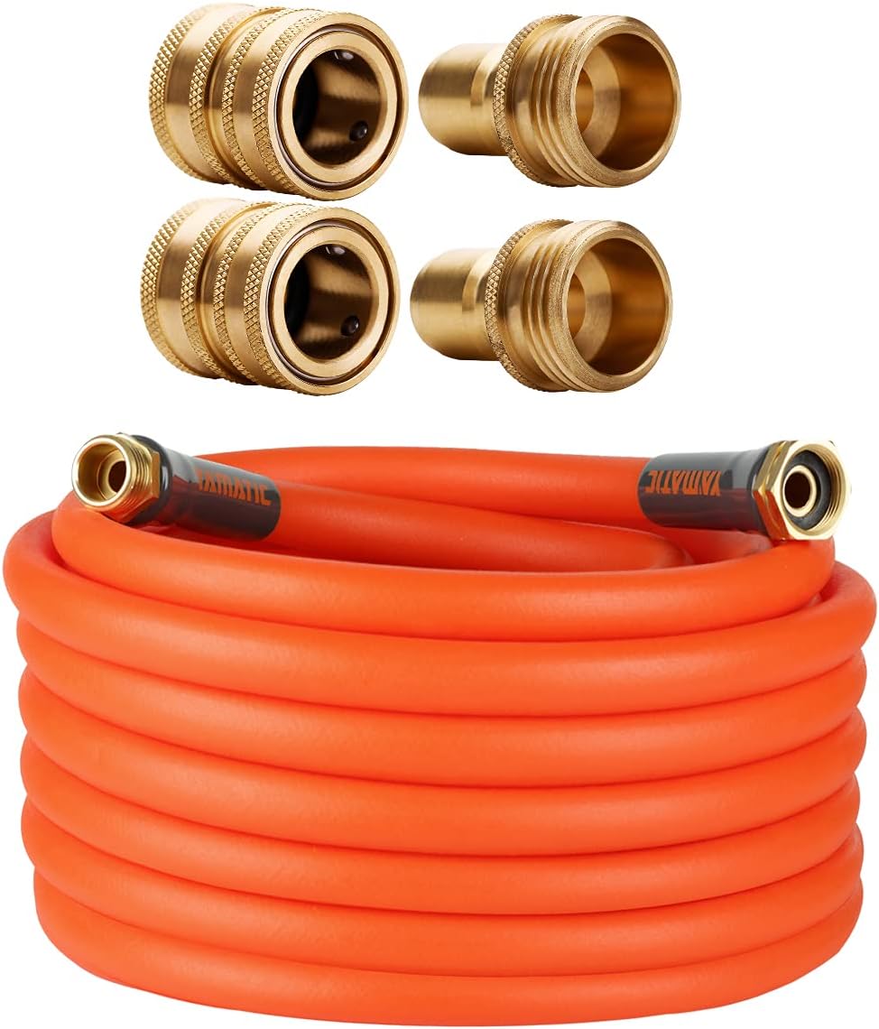 5/8 in x 50 ft Ultra Flexible Water Hose with 2 Set Quick Connect, Heavy Duty, 600 PSI B194882