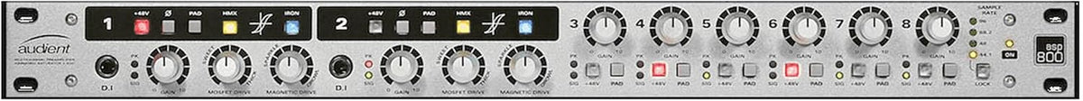 8 Channel Microphone Preamplifier with 2 XLR Mic Cables O1239