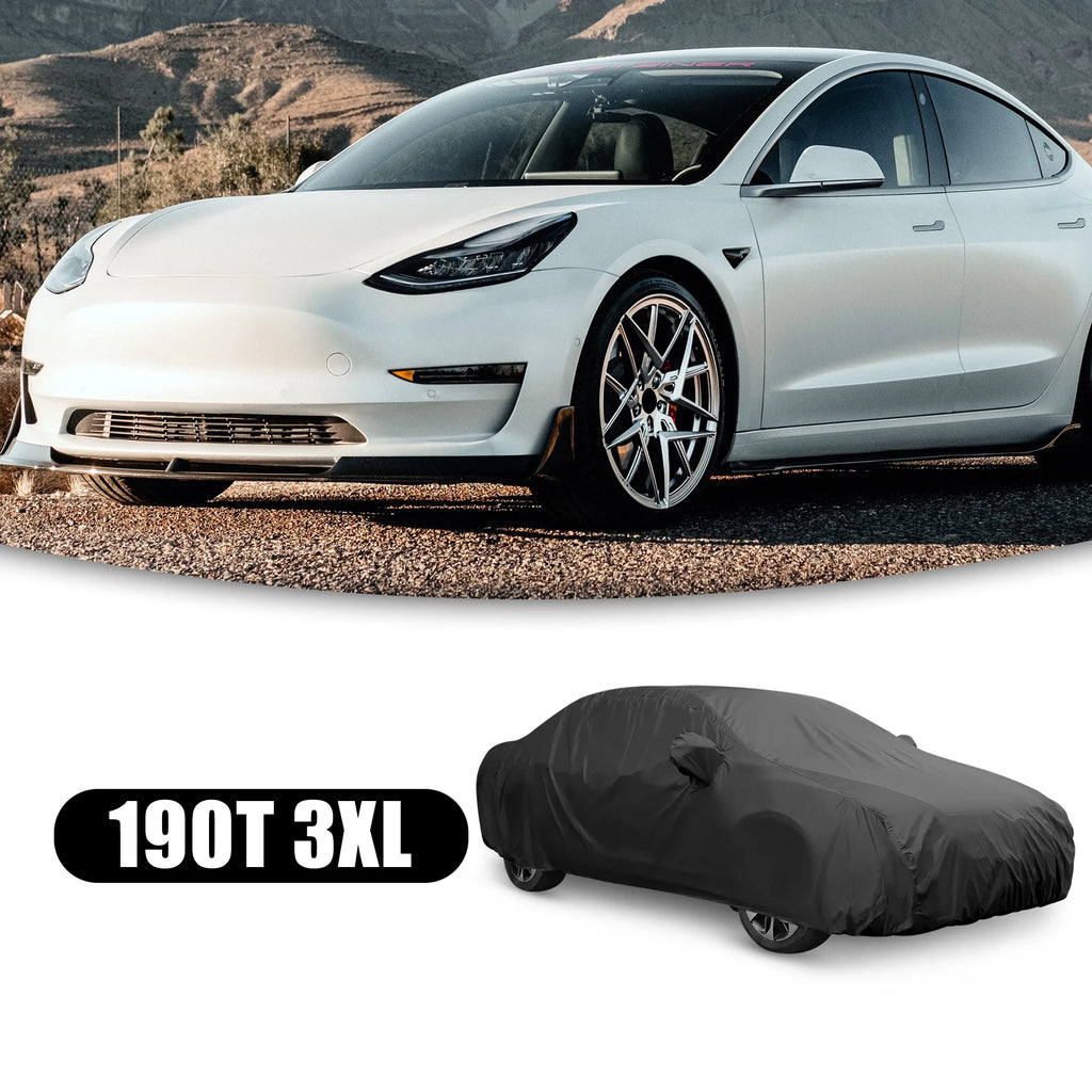 Black Polyester Car Cover 3XL N39912