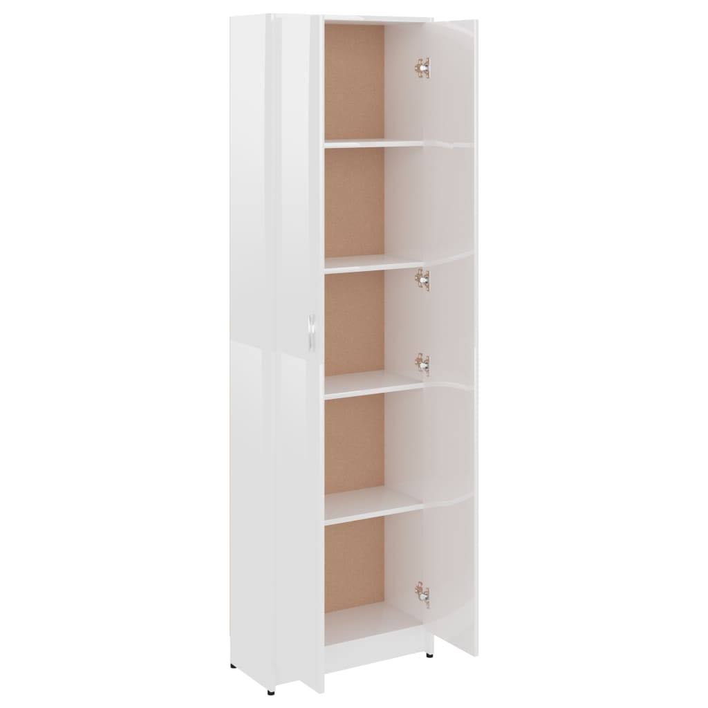High Gloss White Hallway Wardrobe Chipboard X562932